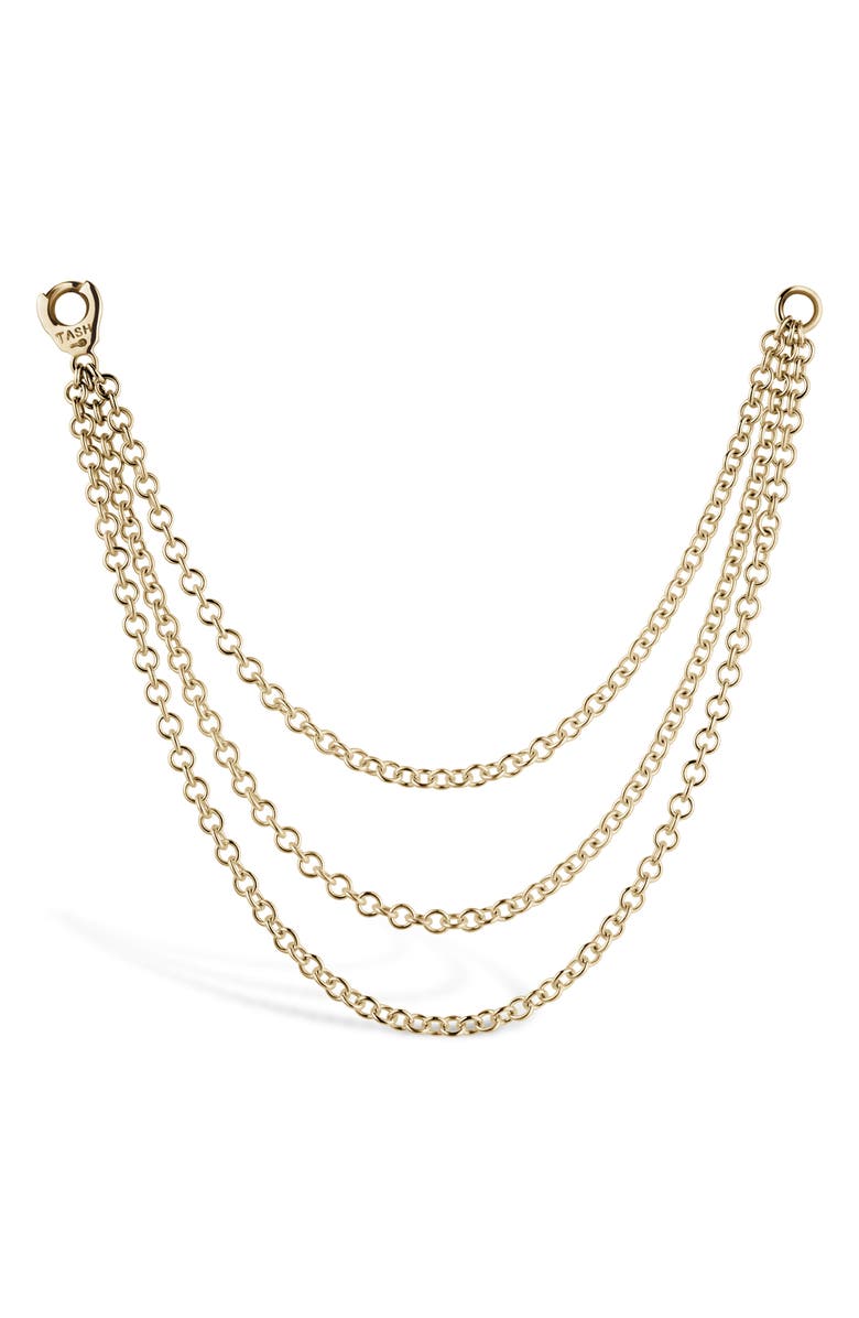 MARIA TASH Triple Chain Connecting Earring Charm, Main, color, 
