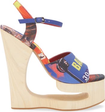 Flag Girl Platform Wedge Sandal