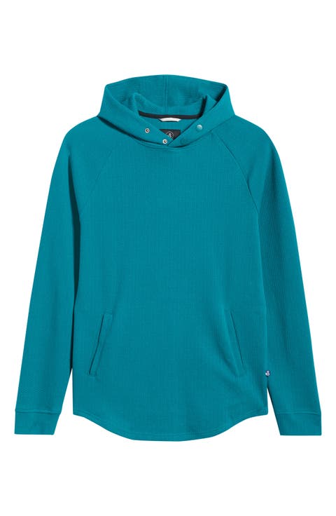 Luke Hooded Cotton Blend Performance Pullover