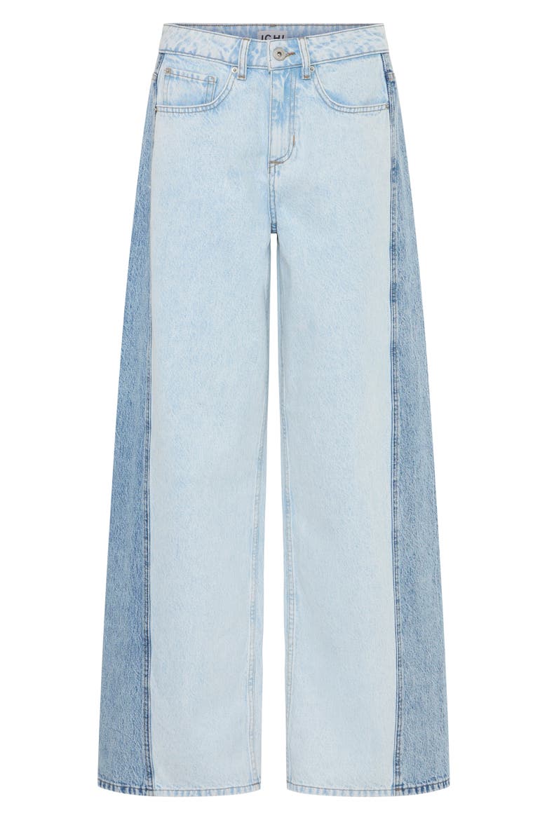 Bauve Two Tone Wide Leg Jeans, Main, color, MEDIUM BLUE STONE WASHED