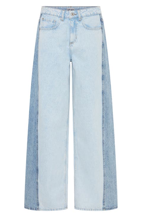 Bauve Two Tone Wide Leg Jeans