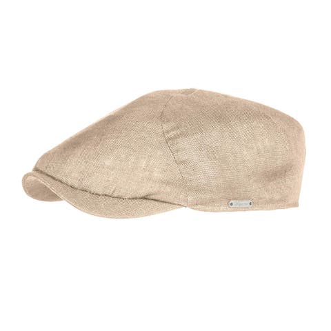 Men's Hopsack Linen Slim Newsboy Cap