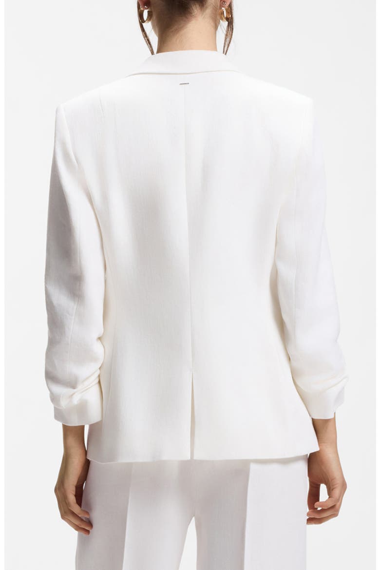Jia Linen Blend Double Breasted Jacket, Alternate, color, BRIGHT WHITE