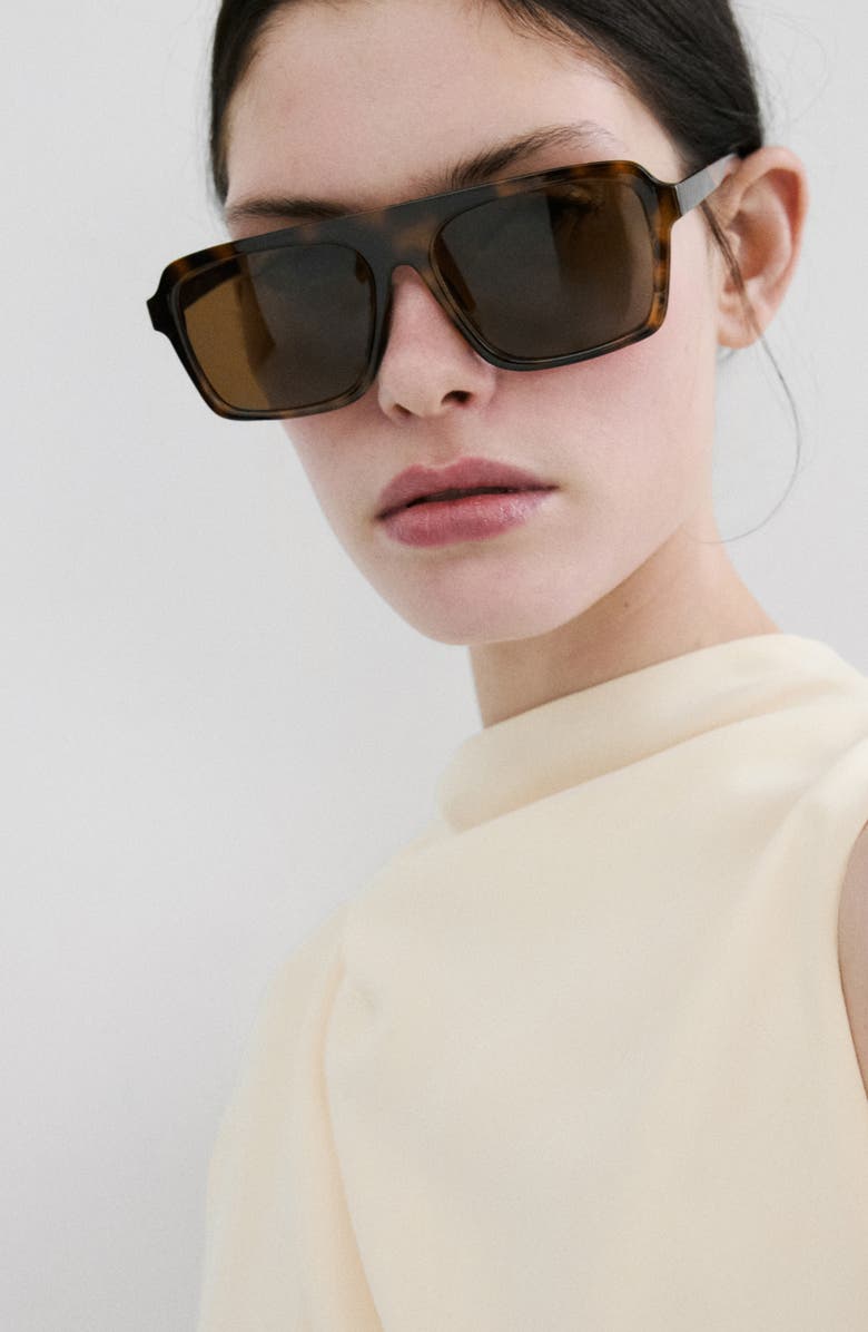 MANGO Drape Bodice Belted Straight Leg Jumpsuit, Alternate, color, 