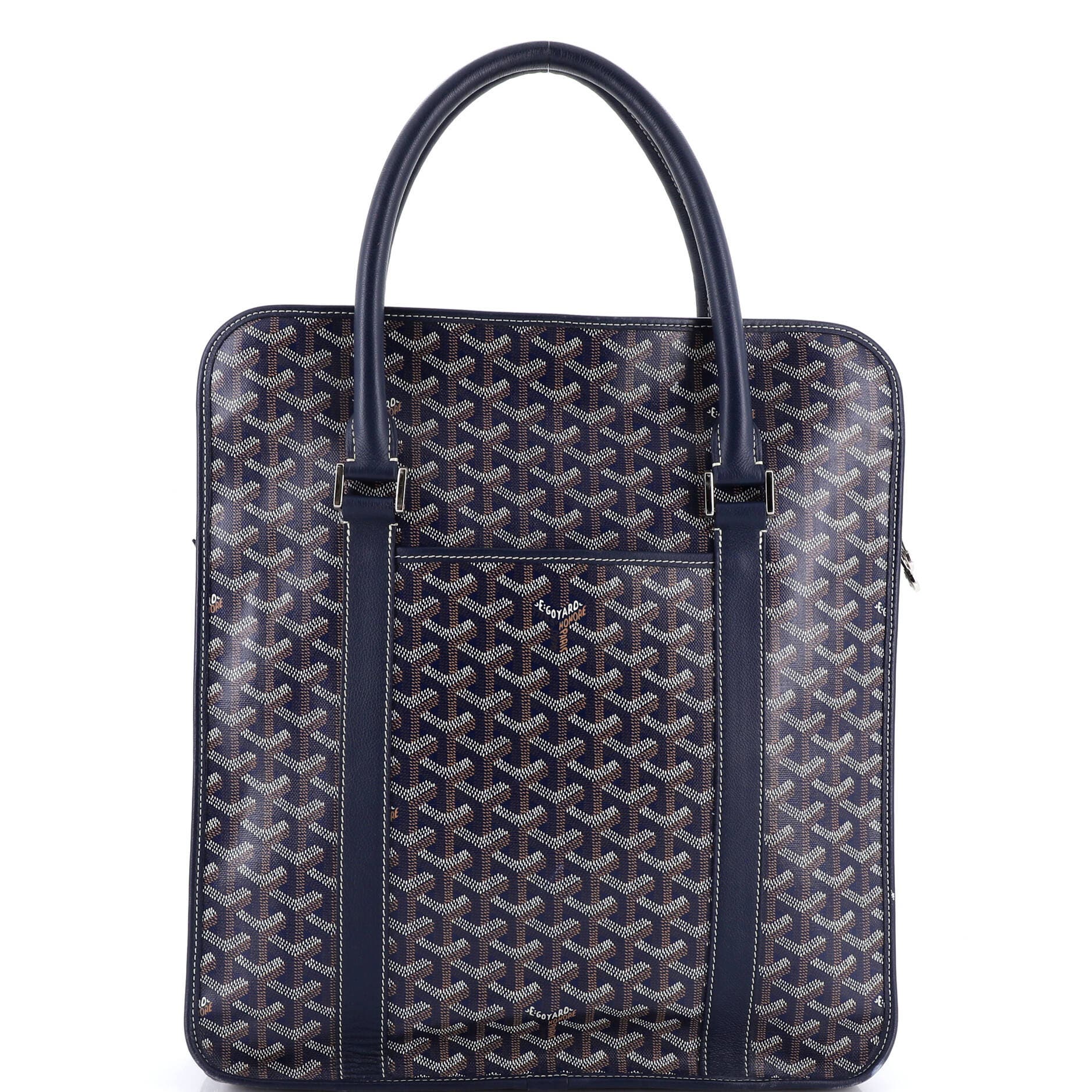 Pre-Owned Goyard Bourgogne Bag Coated Canvas, Main, color, Blue