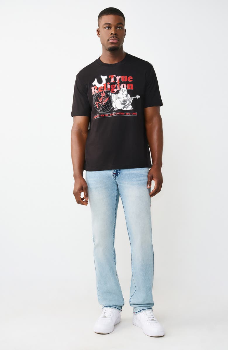 True Religion Universal Buddha Graphic T-Shirt, Alternate, color, Jet Black