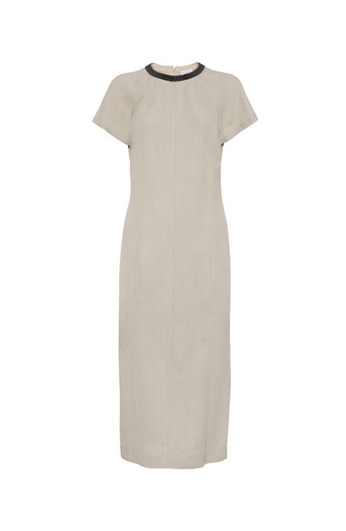 Brunello Cucinelli Monili-embellished Dress In Desert