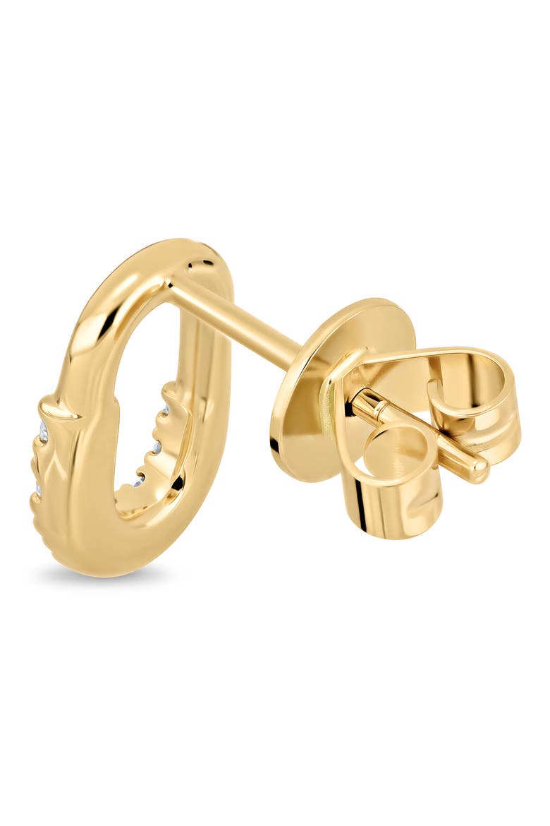 18K Gold Varda Diamond Link Stud Earrings, Alternate, color, 18K YELLOW GOLD/ DIAMOND