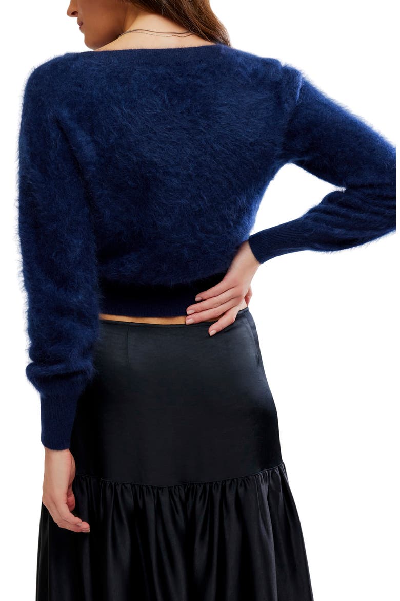 Felicia Brushed Cashmere V-Neck Sweater, Alternate, color, UNIVERSE