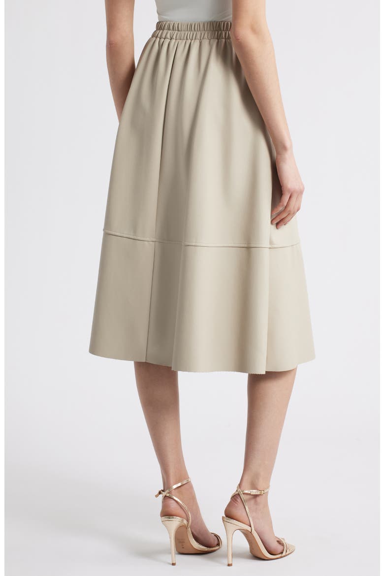 Agnes Faux Leather A-Line Skirt, Alternate, color, IVORY