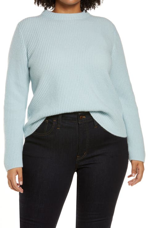 Shaker Stitch Cashmere Sweater (Plus Size)
