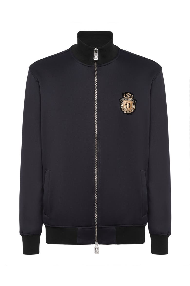 Tracksuit Jacket Ls Crest Men, Main, color, black