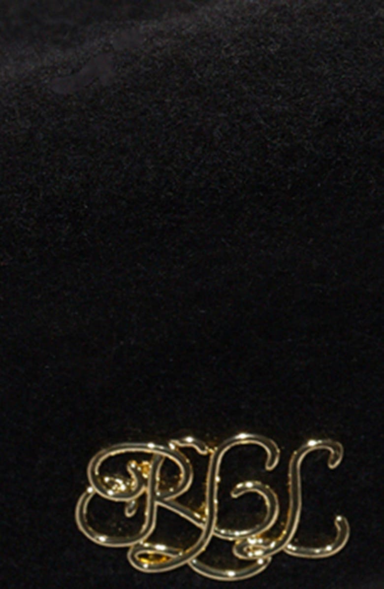 Lauren Ralph Lauren Classic Wool Beret With Script Logo, Alternate, color, Black