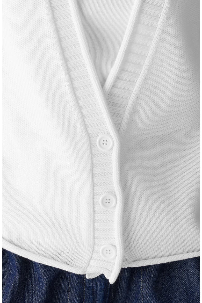 V-Neck Organic Cotton Blend Vest, Alternate, color, WHITE