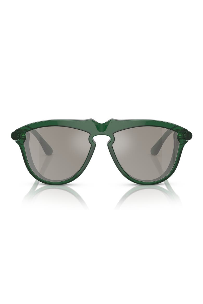 58mm Pilot Sunglasses, Main, color, GREEN