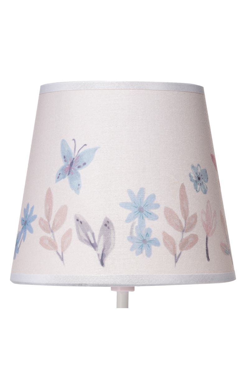 Lambs & Ivy Baby Blooms Butterfly Nursery Lamp with Floral Shade & Bulb, Alternate, color, Pink