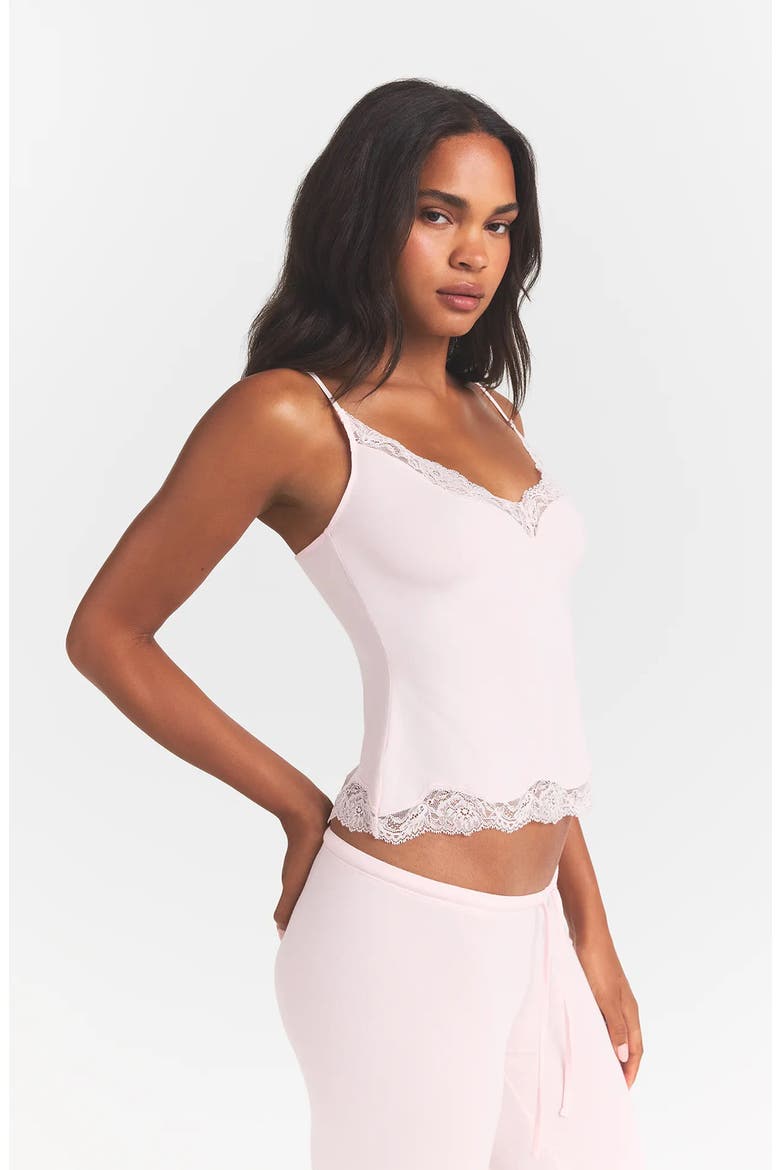 Lace Trim Pajamas, Alternate, color, BARELY PINK