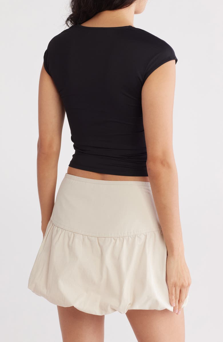 Elodie Double Lined Square Neck T-Shirt, Alternate, color, Black