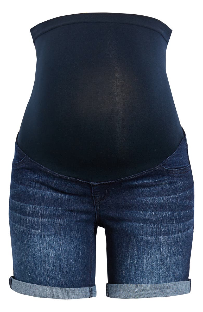 1822 Denim RE:Denim Cuff Maternity Shorts, Main, color, 
