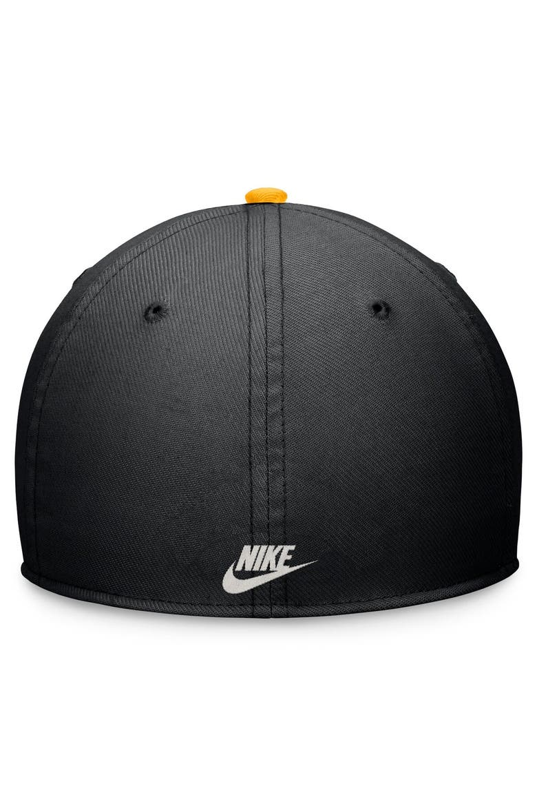 Men's Nike Black/Gold Pittsburgh Pirates Cooperstown Collection Rewind Swooshflex Performance Hat, Alternate, color, Black