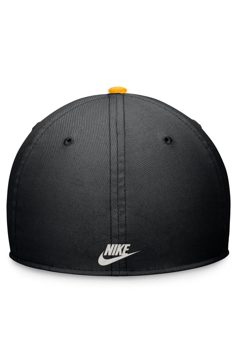 Nike Men's Nike Black/Gold Pittsburgh Pirates Cooperstown Collection Rewind Swooshflex Performance Hat, Alternate, color, Black