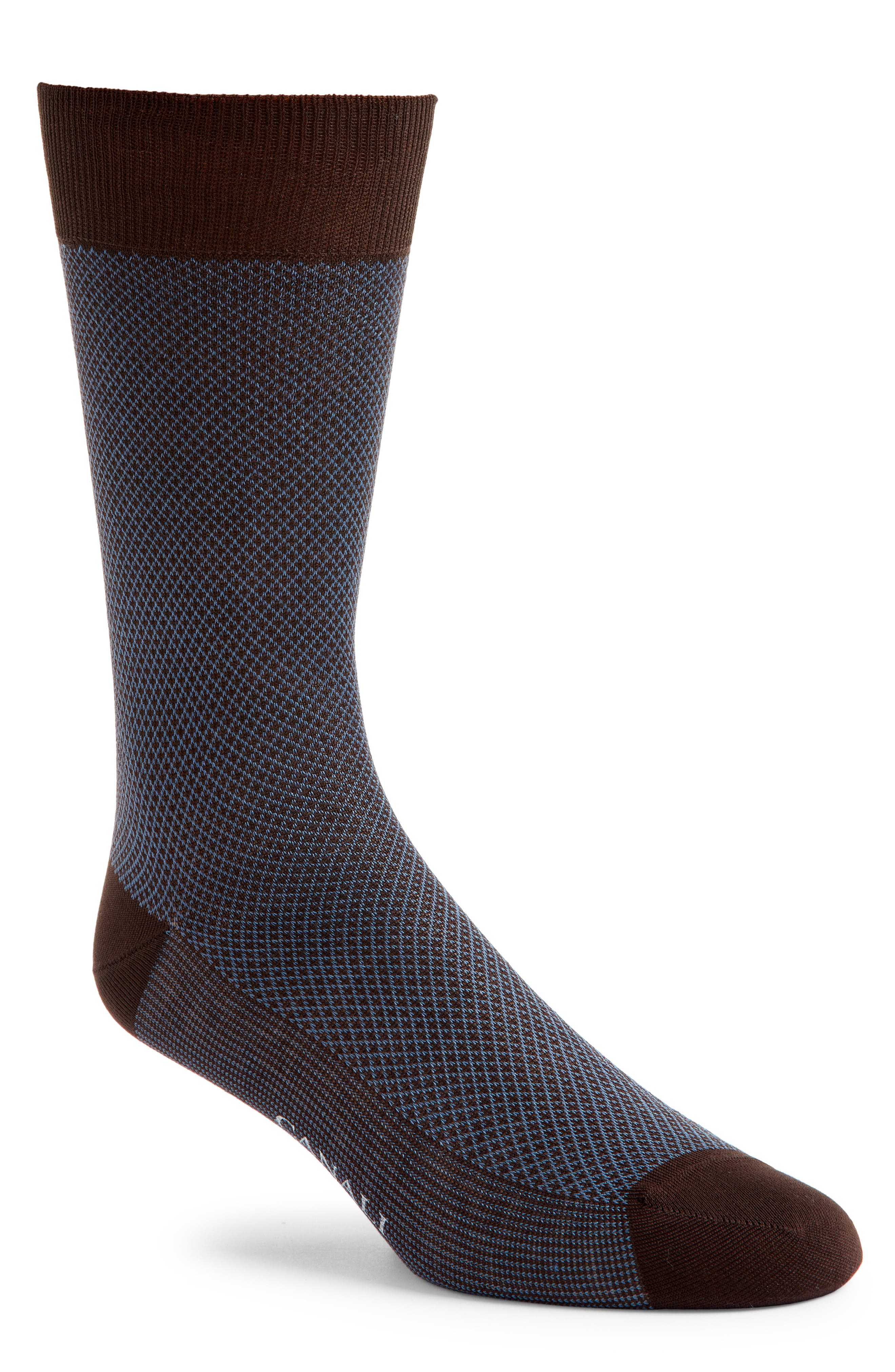 Canali Geometric Jacquard Dress Socks