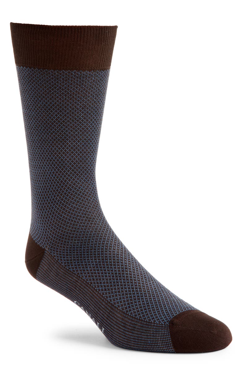 Canali Geometric Jacquard Dress Socks, Main, color, 