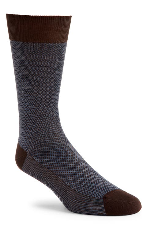 Geometric Jacquard Dress Socks