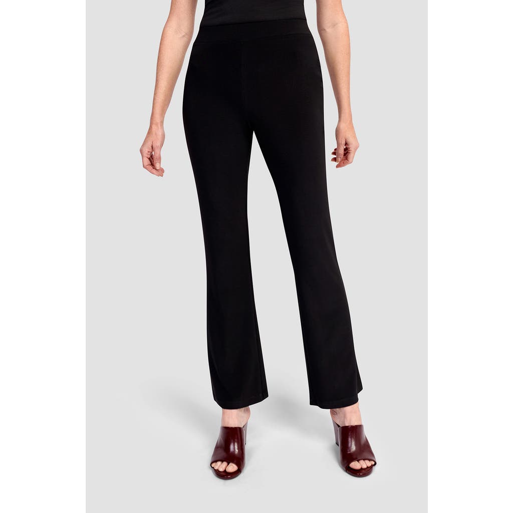 Alembika Slinky Knit Kick Flare Pants In Black