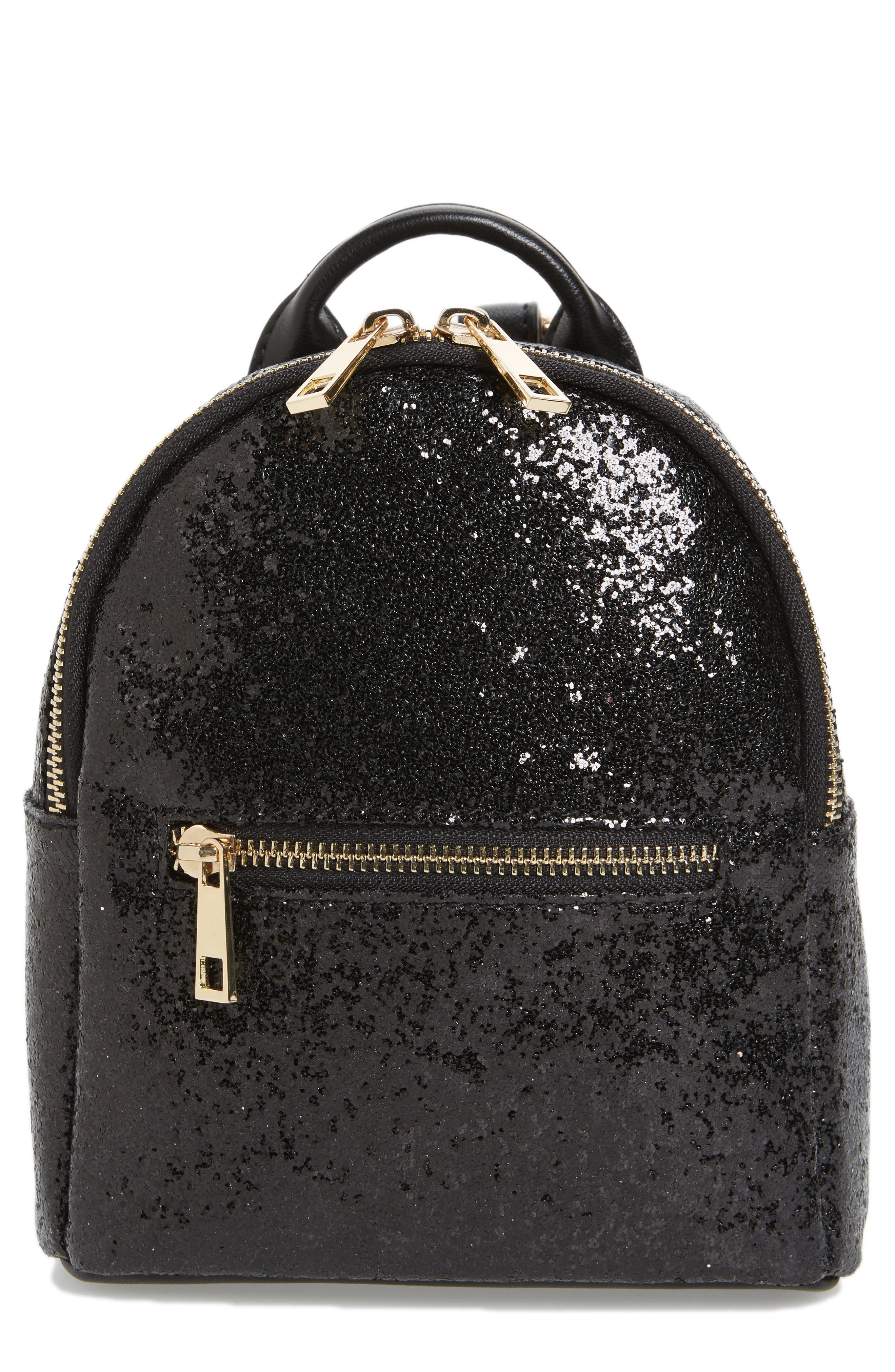 Mali + Lili Glitter Vegan Leather Backpack, Main, color, 