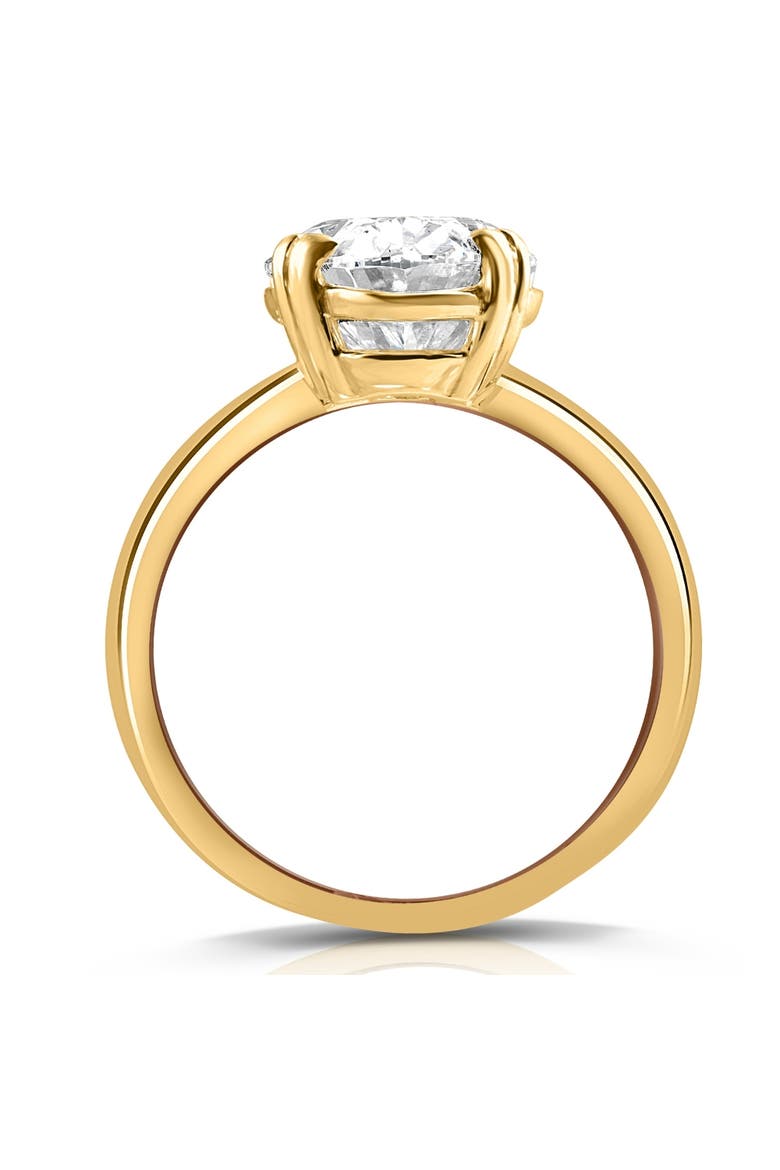 Certified 5Ct Oval 14k Gold Diamond Engagement Ring Lab Grown, Alternate, color, 14k Yellow Gold