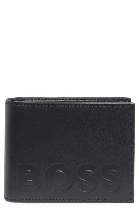 Laslo Debossed Logo Leather Wallet