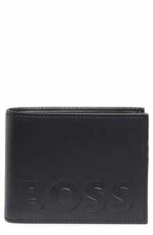 BOSS Laslo Debossed Logo Leather Wallet