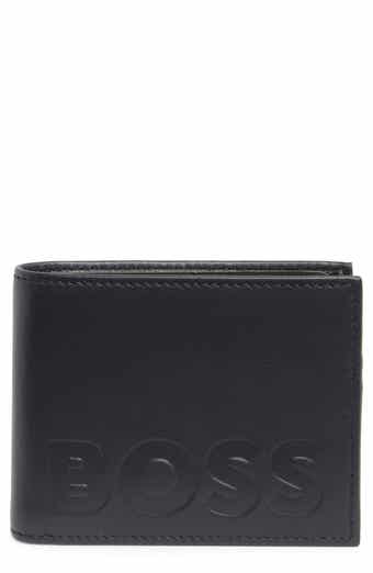 BOSS Laslo Debossed Logo Leather Wallet