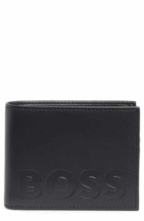 BOSS Laslo Debossed Logo Leather Wallet
