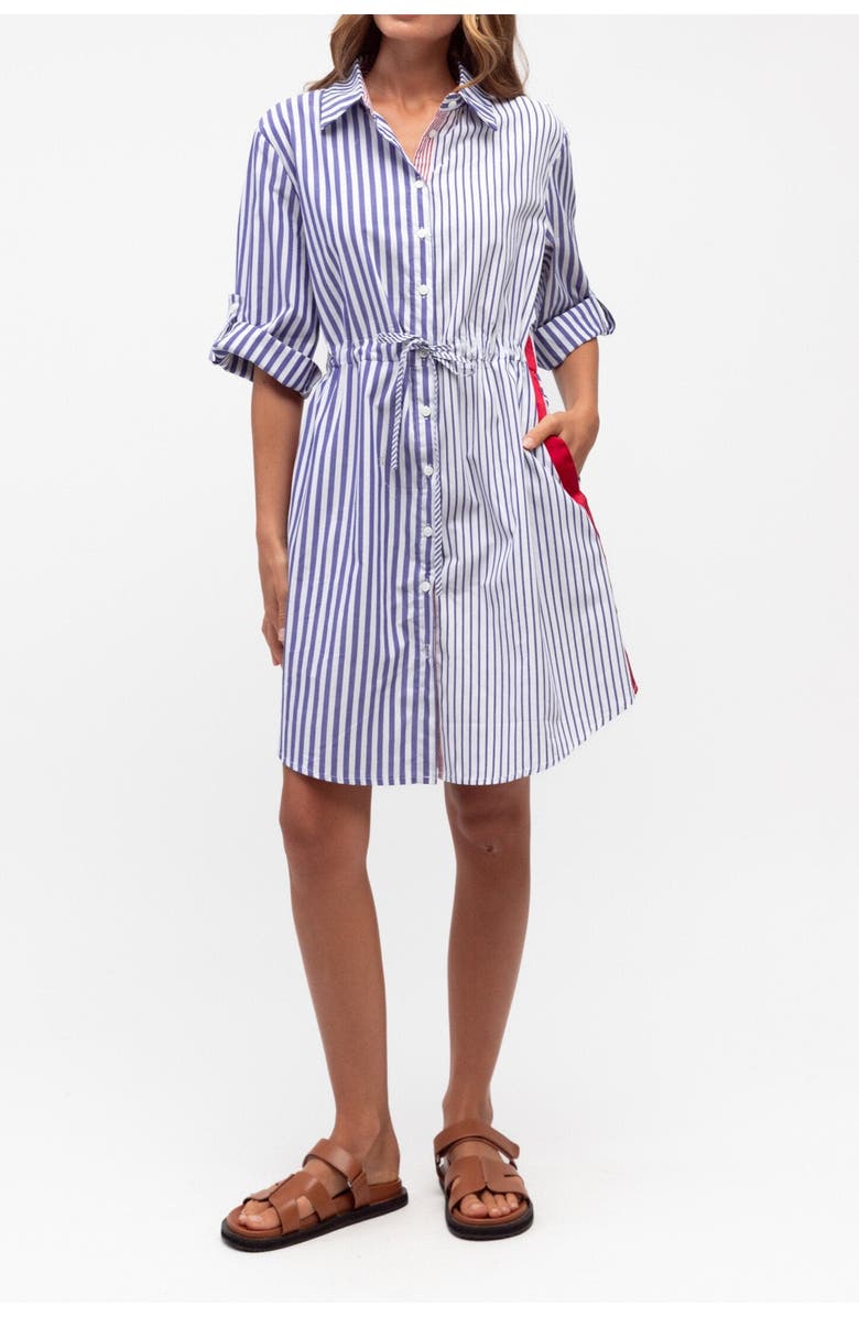 Label of Love Multi Stripe Dress, Main, color, Navy