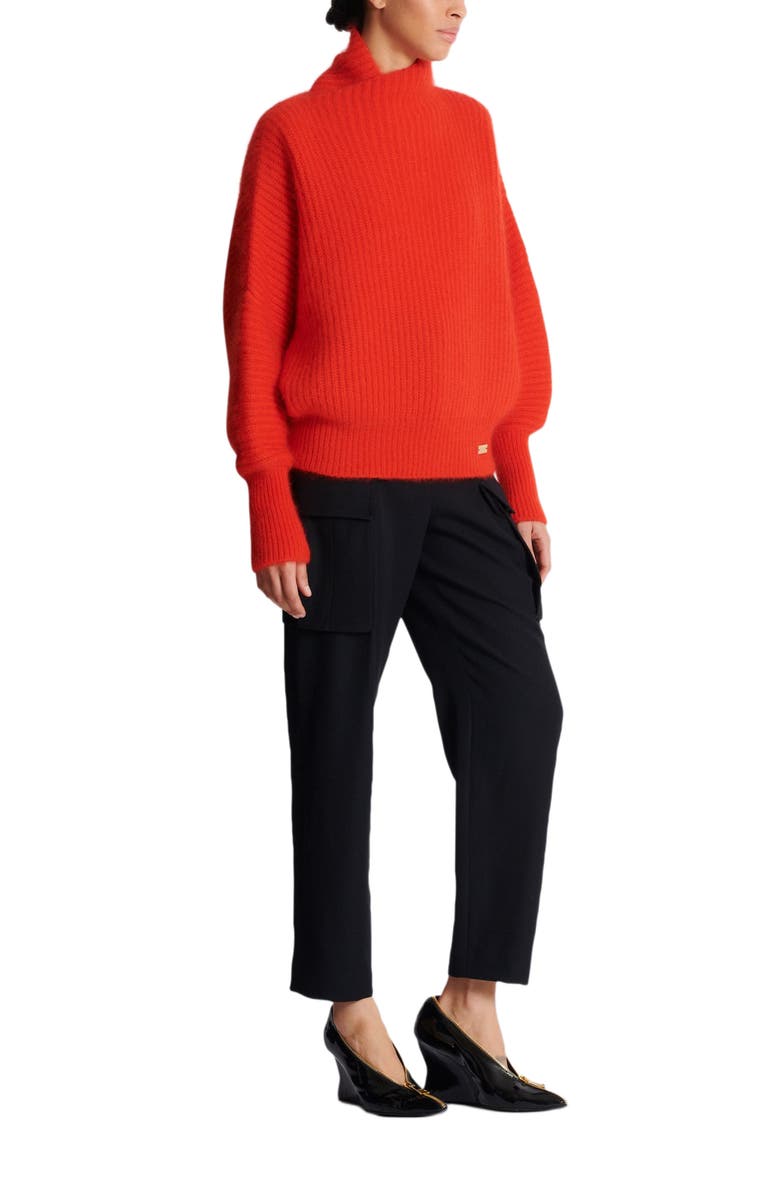 Balmain Mohair Knit Jumper With Collar Detail, Main, color,