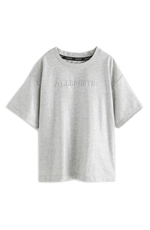 Smallsaints By Allsaints Kids' Metallic Logo Cotton Graphic T-shirt In Silver