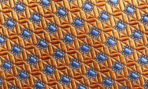 Nordstrom Geometric Silk Tie In Orange