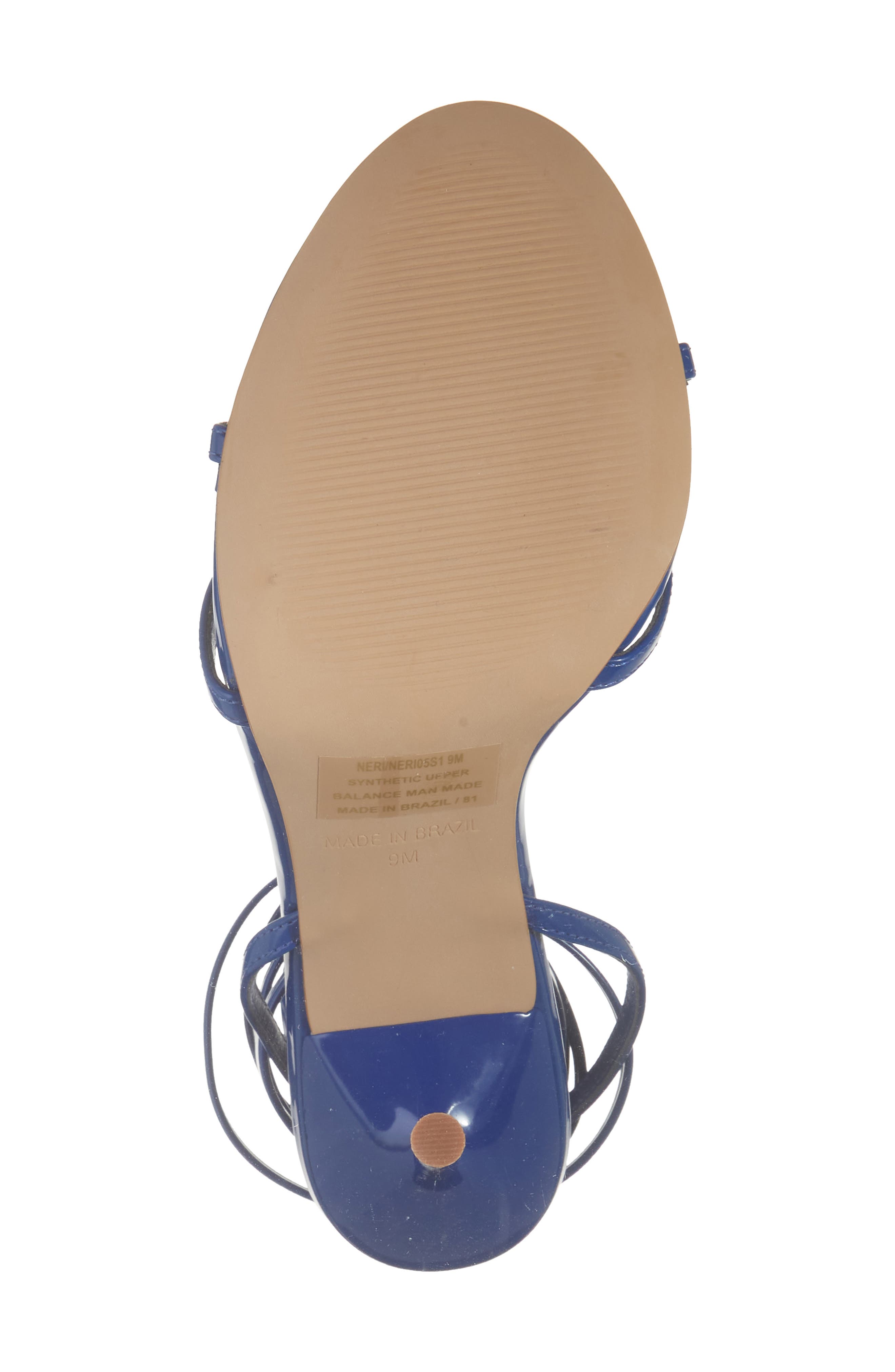 Steve Madden Neri Wrap Heeled Sandal, Alternate, color, Blue Patent