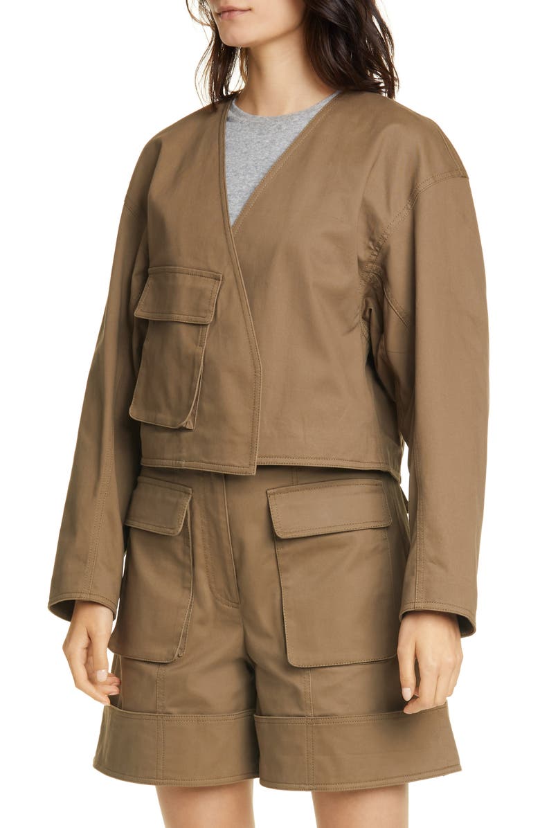 Tibi Myriam Crop Stretch Twill Jacket, Alternate, color,