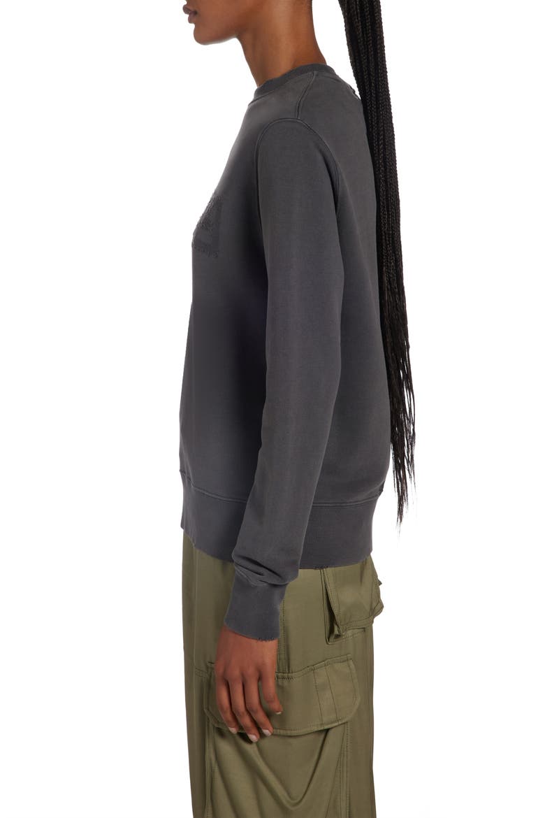 Upside Down Logo Long Sleeve Cotton Sweatshirt Dress, Alternate, color, DISTRESSED ANTHRACITE