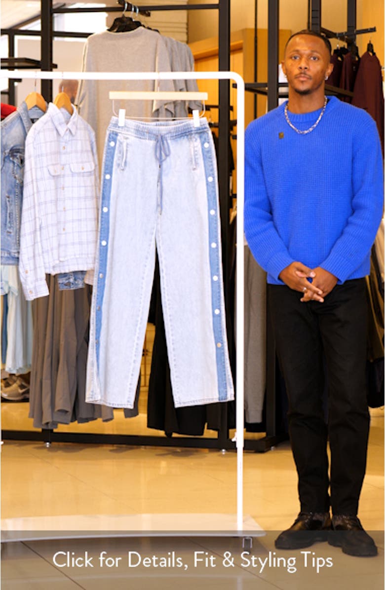 Side Snaps Wide Leg Jeans, sales video thumbnail