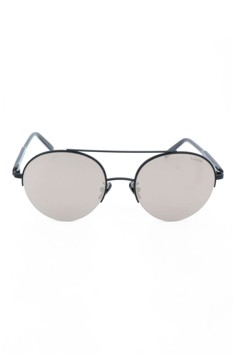 56mm Aviator Sunglasses, Main, color, BLACK