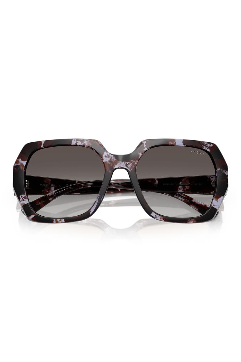 55mm Irregular Sunglasses, Main, color, PURPLE BLACK