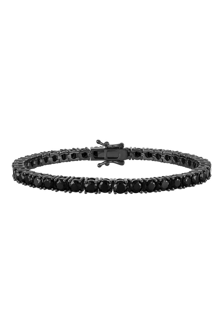 Black Spinel Tennis Bracelet, Main, color, BLACK SPINEL