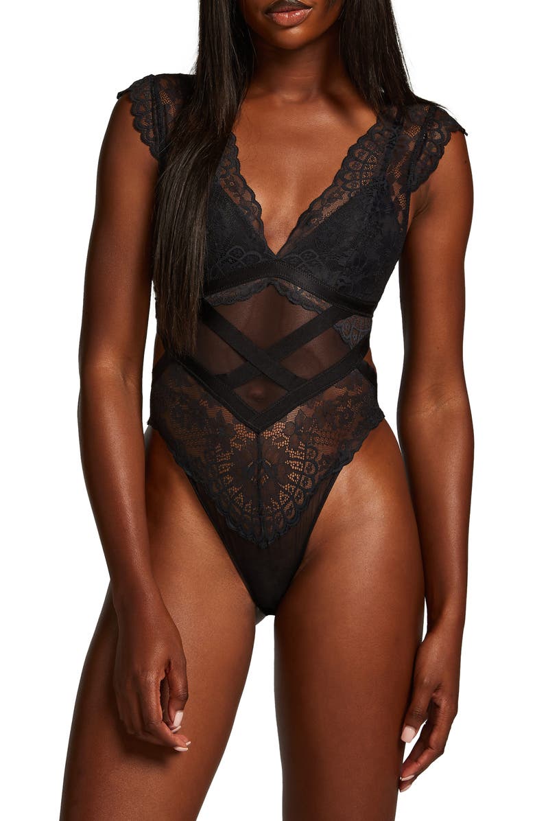Hunkemöller Rabella Cap Sleeve Bodysuit, Main, color, 