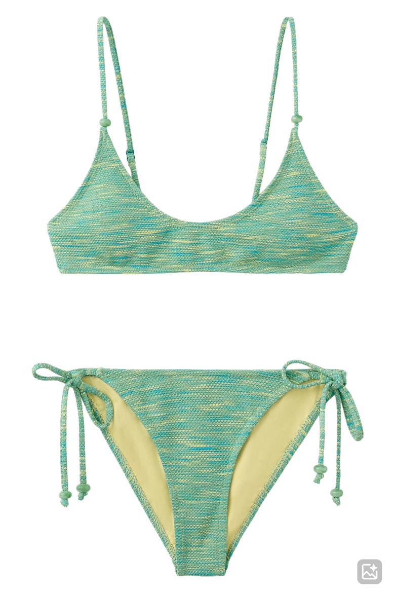 Space Dye Two-Piece Swimsuit, Alternate, color, TURQUOISE