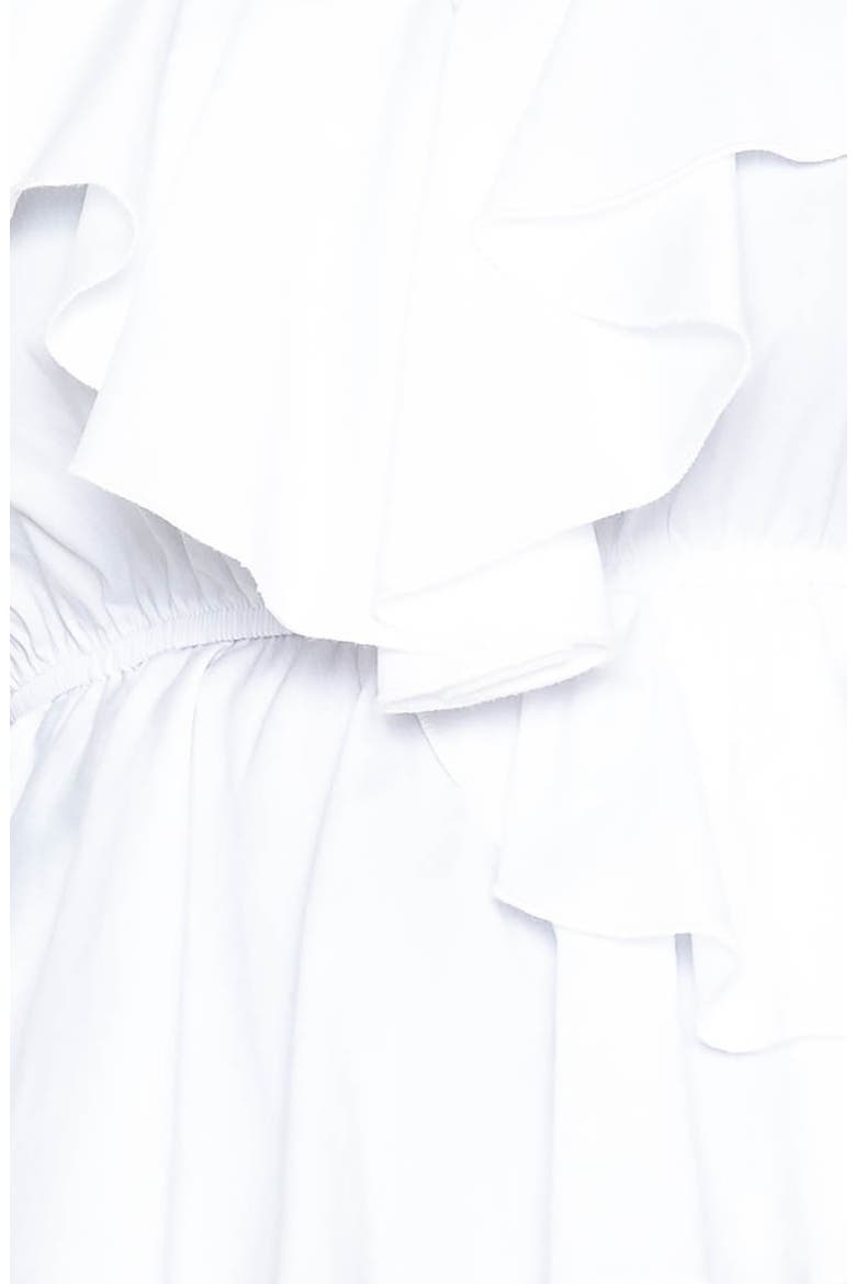 Ruffle Long Sleeve Peplum Blouse, Alternate, color, WHITE