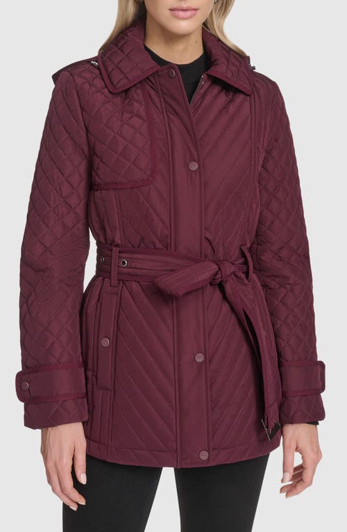 Andrew Marc Brinklee Water Resistant Quilted Jacket In Burgundy